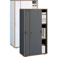VCM Büroschrank Schiebetüren Salia 3fach B60