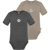 Normani 2er Set Baby Merino Body Kurzarm „Tauranga" - 9293