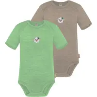Normani 2er Set Baby Merino Body Kurzarm „Tauranga" - 9293