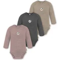 Normani 3er Pack Baby Merino Body Langarm „Auckland" - 9375