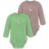 Normani 2er Pack Baby Merino Body Langarm „Auckland" - 9373