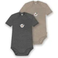 Normani 2er Set Baby Merino Body Kurzarm „Tauranga" - 9297