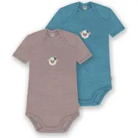 Normani 2er Set Baby Merino Body Kurzarm „Tauranga" - 9297