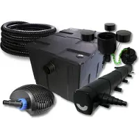 SunSun TeichFilter Set 60000l 72W Klärer,40W ECO Pumpe 25m Schlauch Skimmer