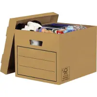BANKERS BOX Aufbewahrungsbox , 10 Stück, B 320 x T 390 x H 260 mm, B-Flute Wellpappe, braun