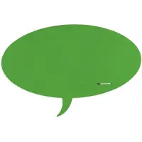 Rocada Symbol-Tafel Skinshape Sprechblase lackiert 75x115cm RAL 6018 gelbgrün