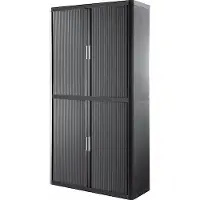 PaperFlow Rollladenschrank easyOffice, 4 Fachböden, Höhe 2040 mm, anthrazit / anthrazit