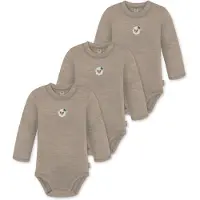 Normani 3er Pack Baby Merino Langarmbody „Tuai" - 9399