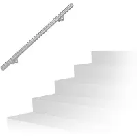 B2X Edelstahl Handlauf 1000-2000 mm, feuchtigkeitsbeständig, für Innen- & Außenbereich, inkl. Montagematerial