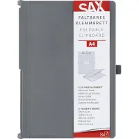 SAX design Klemmbrett 2-750-01 DIN A5 auf DIN A4 grau Kunststoff