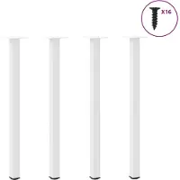 vidaXL Konsolentischbeine 4 Stk. Weiß 72-74 cm Stahl