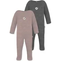 Normani 2er Pack MERINO Baby Merino Strampler „Levin" - 9413