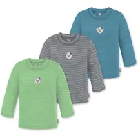 Normani 3er Pack Baby Merino Longsleeve „Taupo" - 9475