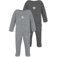 Normani 2er Pack MERINO Baby Merino Strampler „Levin" - 9413