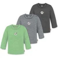 Normani 3er Pack Baby Merino Longsleeve „Taupo" - 9475