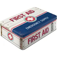 Nostalgic Art Vorratsdose Flach First Aid Blue - Emergency Supply Unisexneutral209 - Motorradzubehör - Geschenkideen