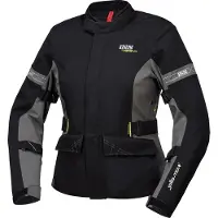 IXS Laminat-ST-Plus Damen Textiljacke schwarz/grau XL DamengrauXL - Motorradbekleidung - Motorradjacken