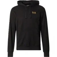 EA7 für Herren. 7M000569_AF13512 Baumwoll-Kapuzenpullover mit Reißverschluss Logo Series schwarz (XXL), Lässig, Sportlich, Baumwolle, Multis