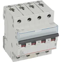 Legrand 403560 TX3 Leitungsschutzschalter C-Charakteristik, 10A, 4-polig, 6kA, 400VAC, 4TE