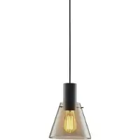 ISOLED Pendelleuchte, amber concave Glas, E27, 20cm, 50-300cm, exkl. Baldachin