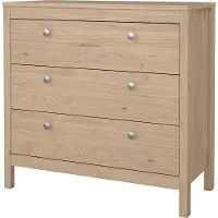 Ebuy24 Madrid Kommode 3 Schubladen Eichen-Nachbildung.