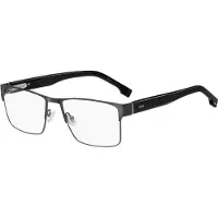HUGO BOSS Brillenfassung aus schwarzem Edelstahl mit flexiblen Scharnieren Grösse ONESI