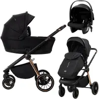 Lorelli Bianca Black 3-in-1 Kinderwagen inkl. i-Size Autositz