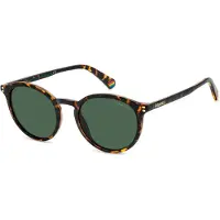 Polaroid PLD 6233/S Unisex-Sonnenbrille Vollrand Panto Kunststoff-Gestell, Havanna
