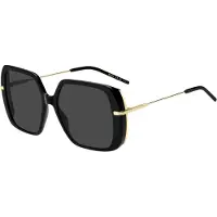 BOSS BOSS 1782/S Damen-Sonnenbrille Vollrand Quadratisch Acetat-Gestell, schwarz