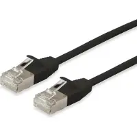 Equip Cat.6A F/FTP Slim-Patchkabel, 7.5m, Schwarz, 7,5 m, Cat6a, F/FTP (FFTP), RJ-45, RJ-45, Schwarz