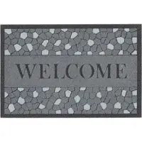 Pergamon In & Outdoor Fussmatte Rubber Flock Welcome