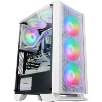 Mars Gaming MCCW, Midi Tower, PC, Weiß, ATX, micro ATX, Mini-ITX, Gehärtetes Glas, Gaming