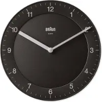 Braun BC 06 B Quarzwanduhr analog schwarz, Wand, Quarzuhr, Kreis, Schwarz, Klassisch, AA