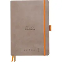 Rhodia Rhodiarama Goalbook A5 mit flexiblem Einband, 120 Blatt elfenbein 90g, kariert - Taupe 117764C