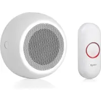 Byron DBY-23531 Funk-Türklingelset DBY531, Weiß, 85 dB, Haus, Büro, IP44, Kunststoff, Kabellos