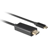 Lanberg CA-CMDP-10CU-0005-BK, 0,5 m, USB Typ-C, DisplayPort, Männlich, Männlich, Gerade
