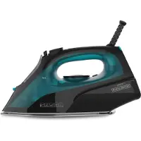 Black & Decker BXIR2403E, Trocken- & Dampfbügeleisen, Keramik-Bügelsohle, 150 g/min, Schwarz, Grün, 45 g/min, 0,5 l