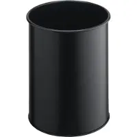 Durable 330101 - Abfallbehälter, 15 l, metall, rund, schwarz