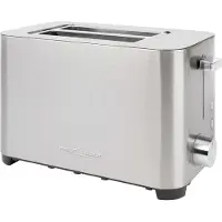 ProfiCook Toaster, Toaster 2 Scheiben, Auftau-, Aufwärm-/ Schnellstoppfunktion, Toaster mit Brötchenaufsatz, Toaster Edelstahl, PC-TA 1251