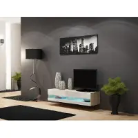 Cama RTVVIGO140N SO/B, Partikelbord, Partikelbord, 2 Regale, Laminat, Matt, Lack