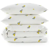 La redoute interieurs Bettwäsche-set Citron Mit 50% Recycling-baumwolle, Rechteckiger Kissenbezug 260 x 240 cm