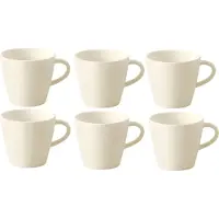 Villeroy & Boch Manufacture Rock Blanc 6er Set Espressotasse 6 cm weiß Porzellan