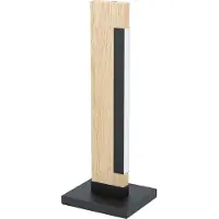 Eglo LED Tischlampe Camacho, 1 flammige Tischleuchte dimmbar, Nachttischlampe, Wohnzimmerlampe in Schwarz, Natur, Weiß, Lampe mit Touch-Dimmer