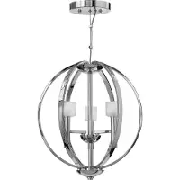Hinkley/ Fredrick Ramond Mondo LED Kronleuchter G9 3-fach Poliertes Chrom Weiss