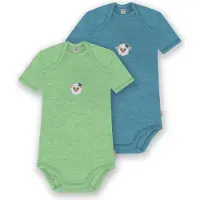 Normani 2er Set Baby Merino Body Kurzarm „Tauranga" - 9297