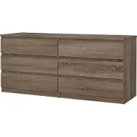 Ebuy24 Naia Kommode 6 Schubladen Trüffel-Nachbildung.