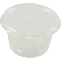 Klika Pro Pac Dressingbecher mit Deckel, PP rund 100 ml Ø 7 cm, 4,4 cm transparent 500 Stück