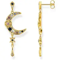 Thomas Sabo H2200-959-7 Damen-Ohrringe Royalty Mond Gold Plattiert