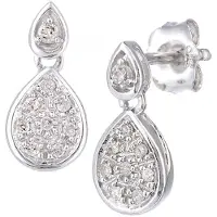 Diamant L'Eternel Ohrhänger aus 375 Weißgold mit Diamant | Gr.: onesize