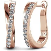 MYC Paris Criss Ohrringe - Rose Gold und Kristall
